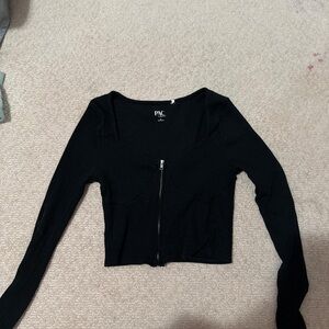 PacSun Black Zippered Cardigan